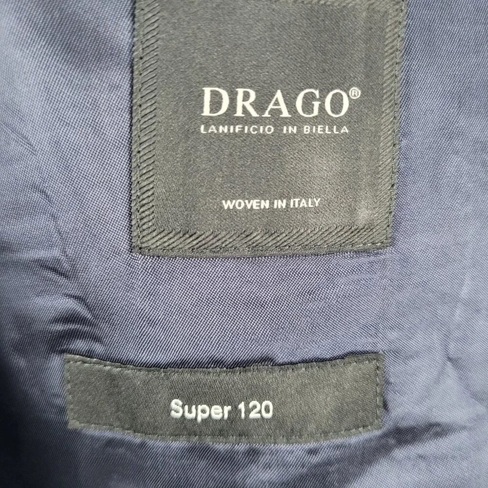 Hugo Boss x Nordstrom Blue 100% Wool Super 120 Drago Check Blazer Sport Coat 42L